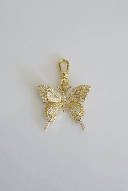 Spiritual Transformation- Monarch Butterfly Charm on Diamond Clasp