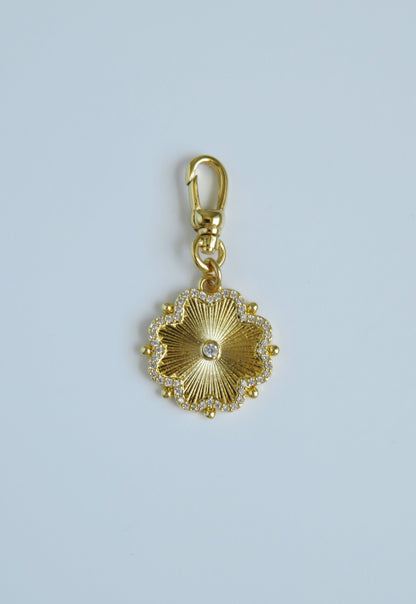 Diamond Flower - Hinged Clasp Charm