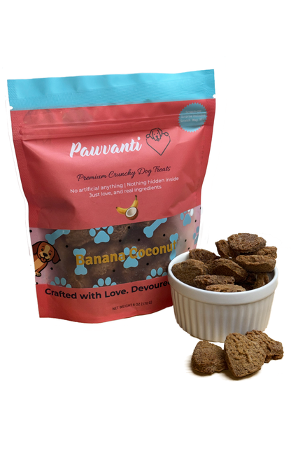 Banana Coconut Crunchy Dog Treats