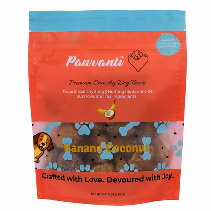 Banana Coconut Crunchy Dog Treats