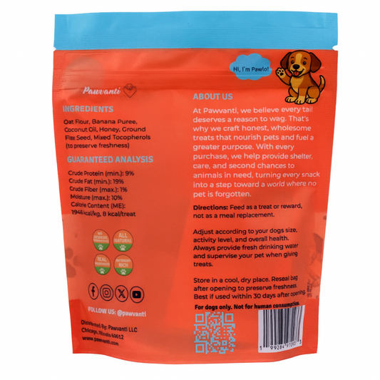 Banana Coconut Crunchy Dog Treats