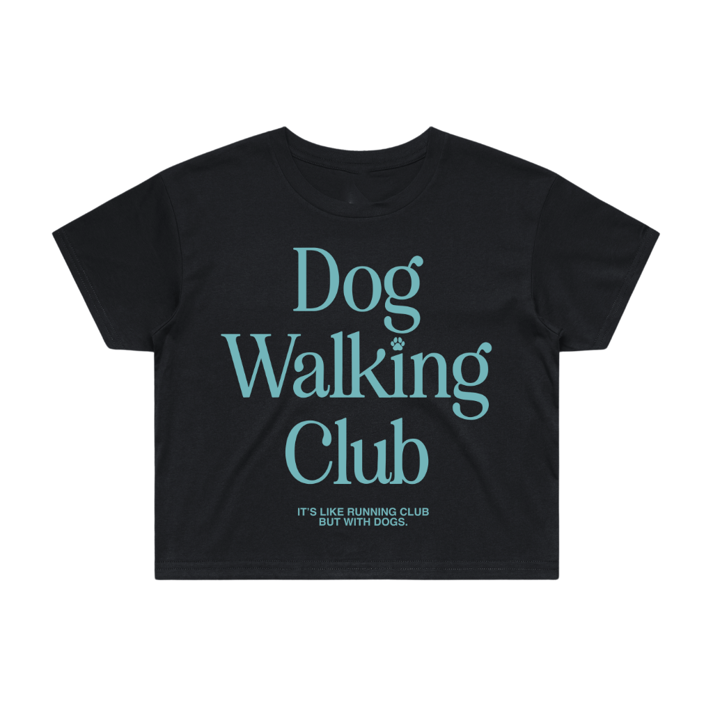 Dog Walking Club Crop Top | Gift for Dog Moms Who Love Their Walks | Made in USA