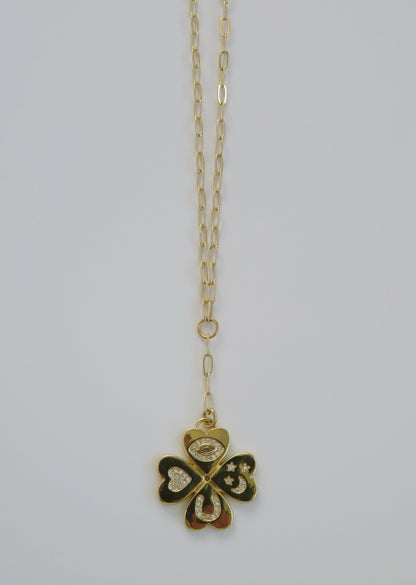 Positive Intentions Necklace - Dainty Paperclip Link