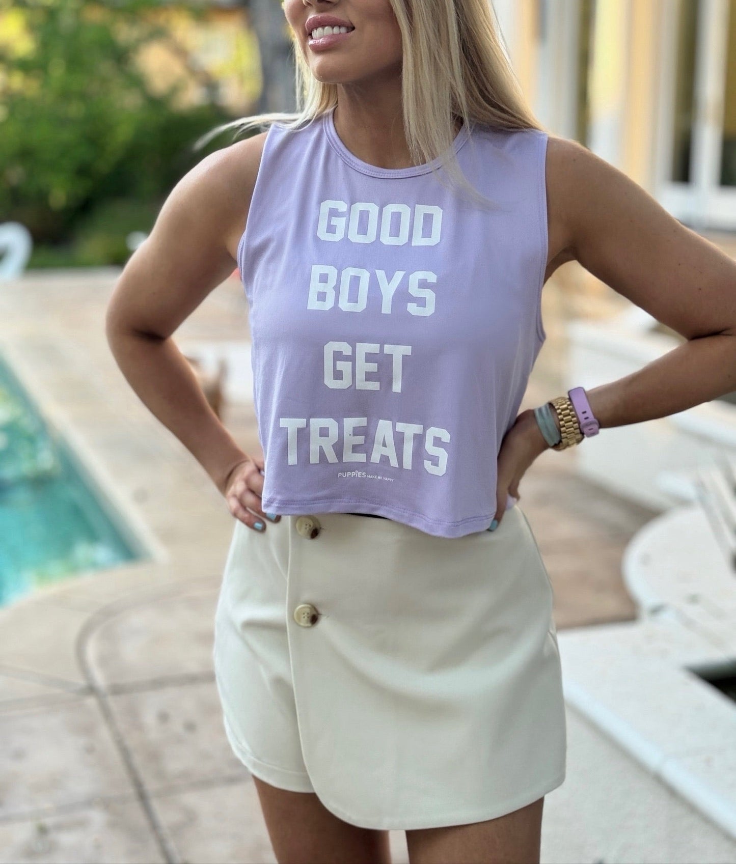 Good Boys Get Treats Crop Tank | Gift for Dog Moms | Made in USA