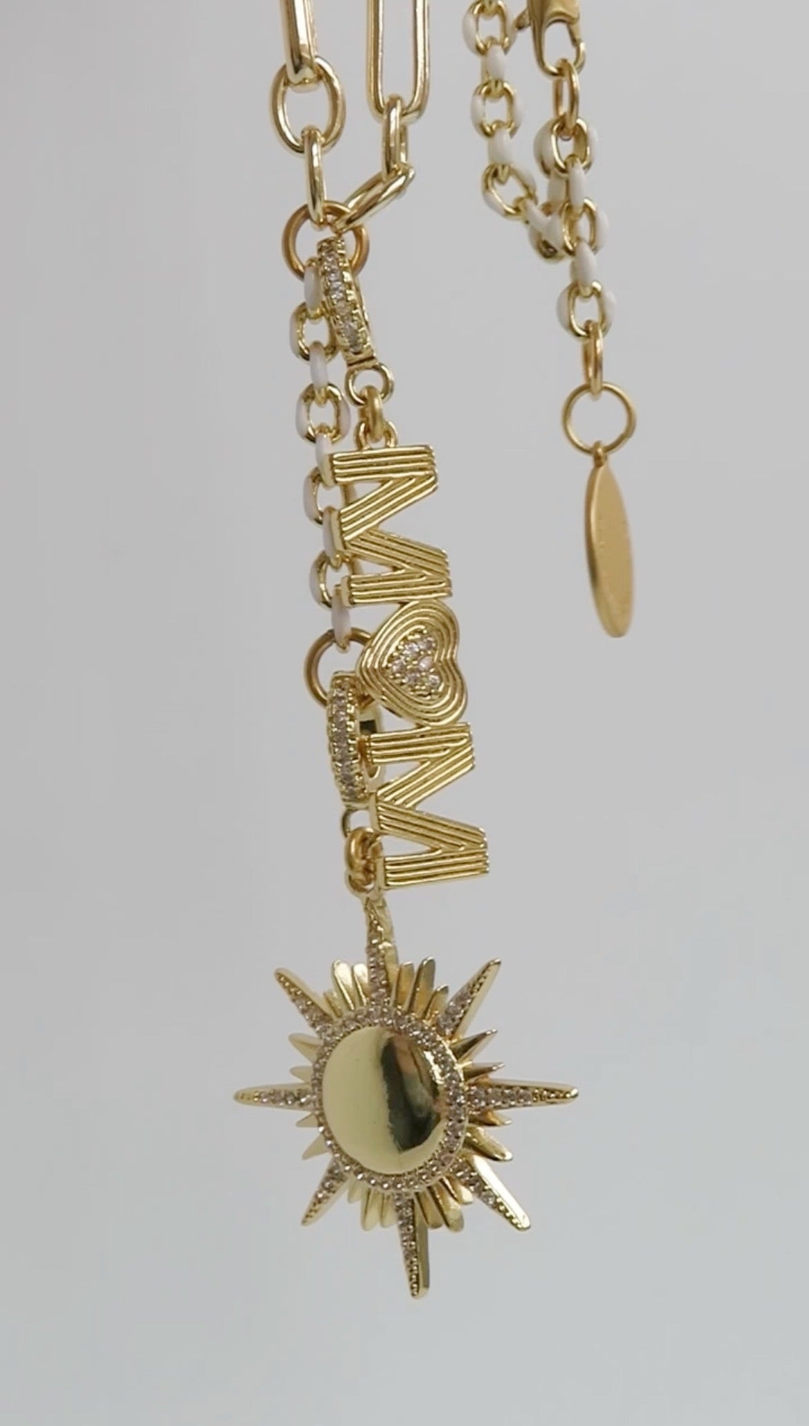 Mom Vibes Charm on Diamond Clasp