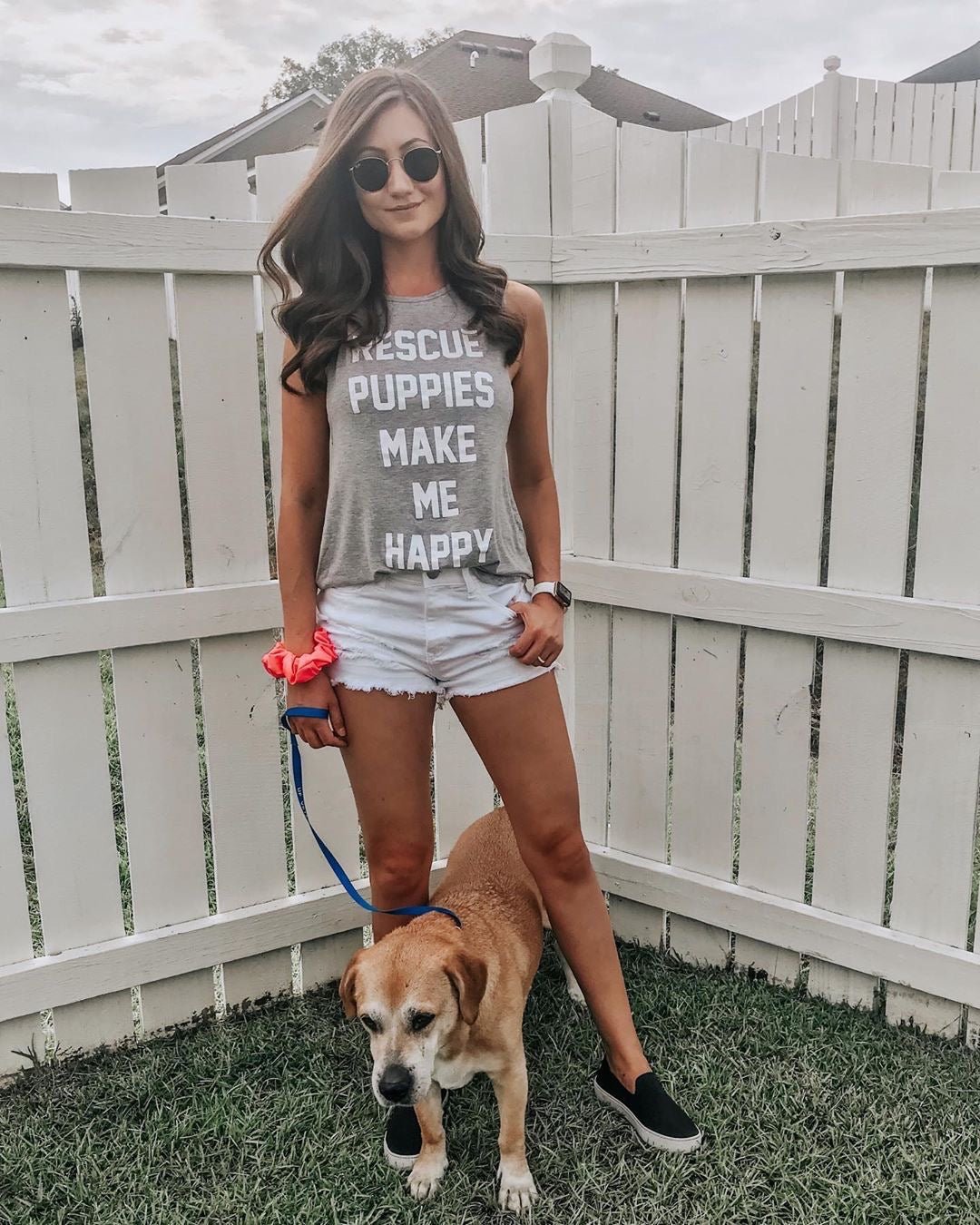 Rescue Puppies Make Me Happy Tank | Gift for Dog Moms