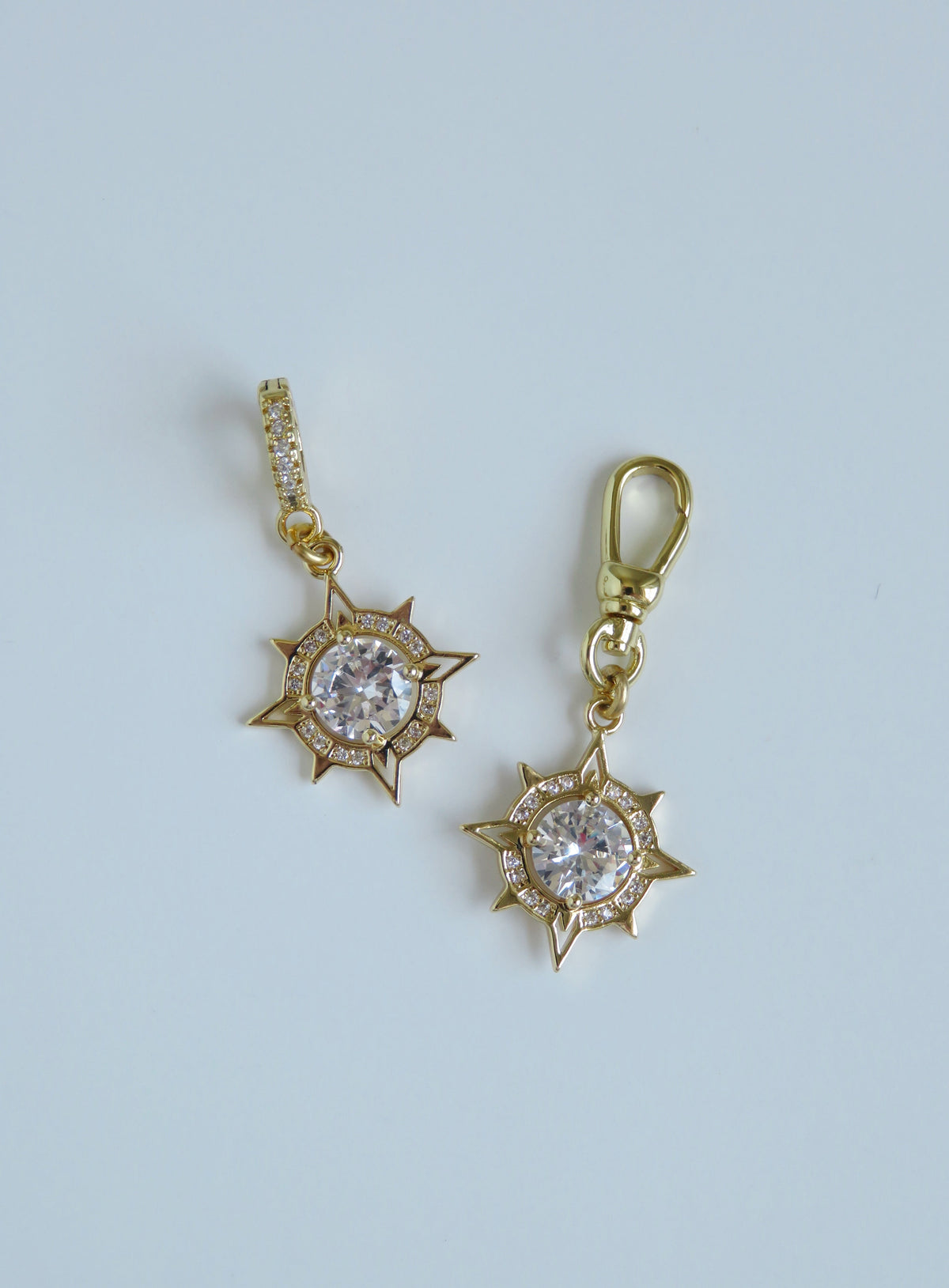 Diamond Compass Charm with Clasp