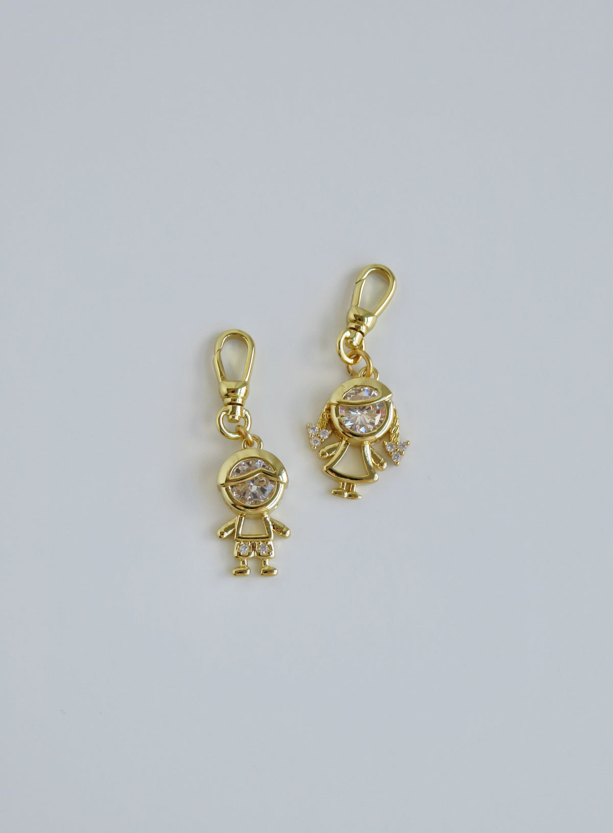 Boy & Girl Charm on Swivel Clasp