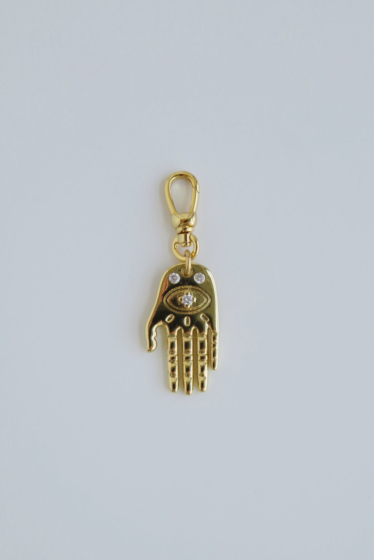 Hamsa Evil Eye Pendant- Hinged Clasp