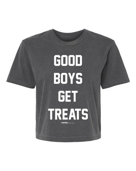 Good Boys Get Treats Crop Tee | Gift for Dog Moms & Dog Lovers | Made in USA