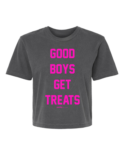 Good Boys Get Treats Crop Tee | Gift for Dog Moms & Dog Lovers | Made in USA