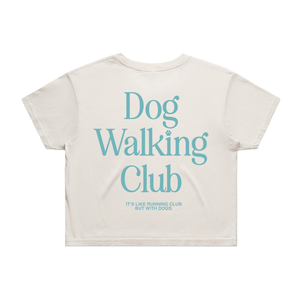Dog Walking Club Crop Top | Gift for Dog Moms Who Love Their Walks | Made in USA