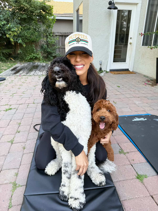 Pup Lux Embroidered 5 Panel Hat | Gold 3D Puff | Premium Gift for Dog Lovers