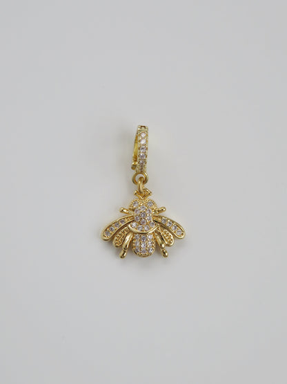 Butterfly & Bee Charm on Diamond Clasp