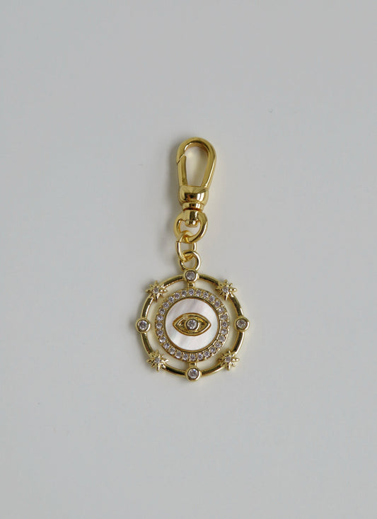 Celestial Evil Eye Perla Charm with Swivel Clasp