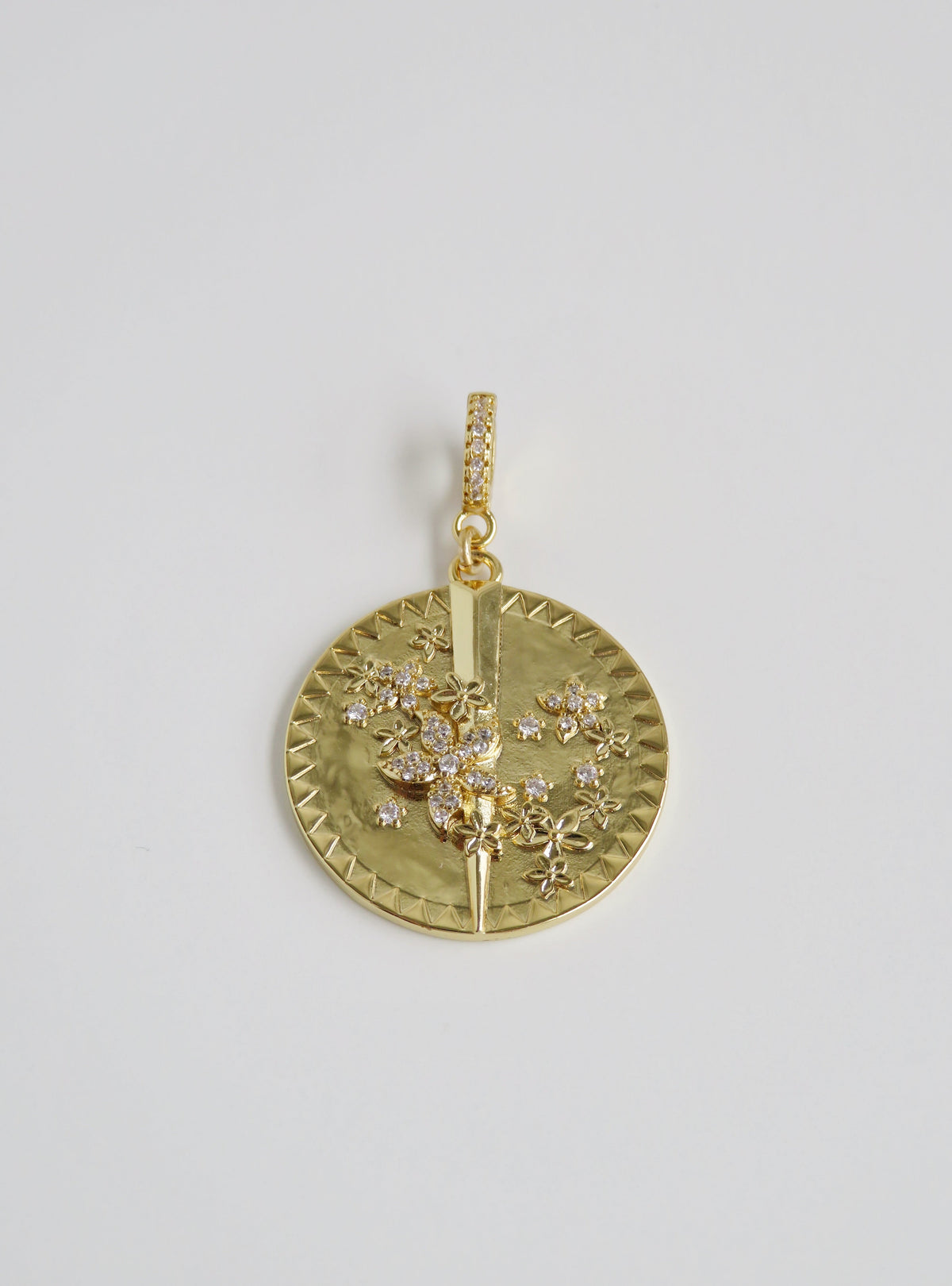 Renew & Thrive Charm on Diamond Hinged Clasp - Flower