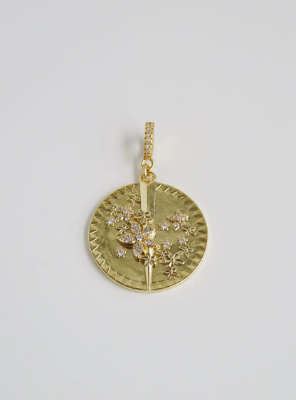 Renew & Thrive Charm on Diamond Hinged Clasp - Flower