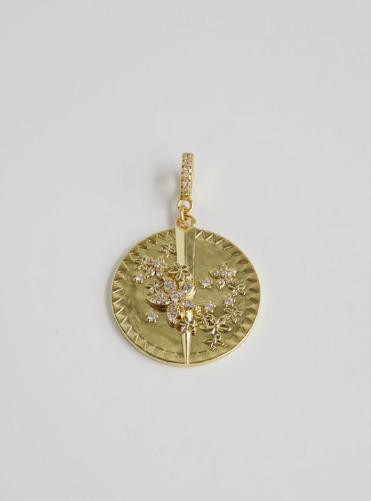 Renew & Thrive Charm on Diamond Hinged Clasp - Flower