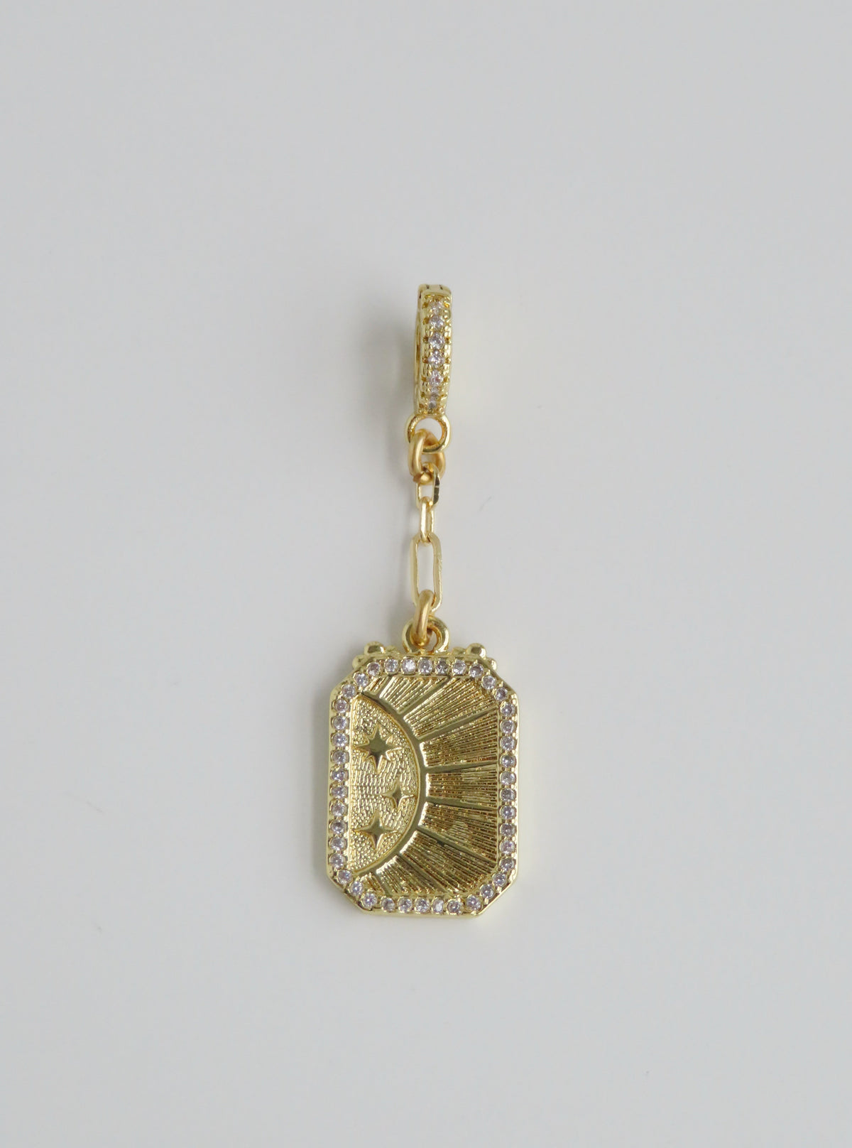 Ray of Light Diamond Hinged Clasp Chain Charms