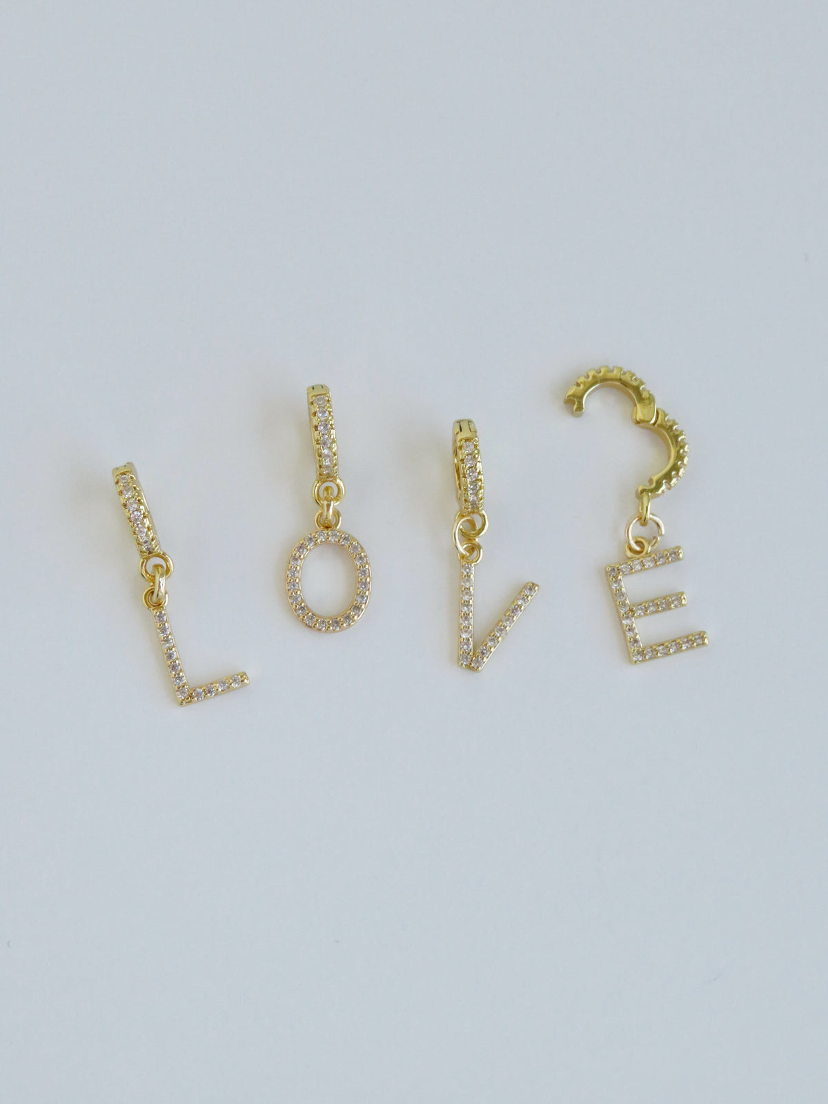 Diamond Initial Charm with Diamond Clasp