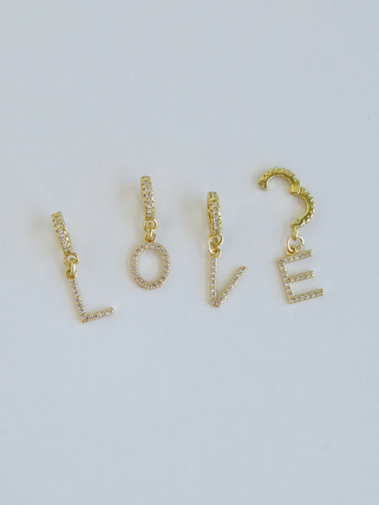 Diamond Initial Charm with Diamond Clasp