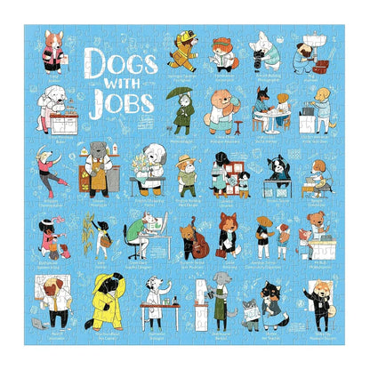 Dogs with Jobs 500 Piece Jigsaw Puzzle Galison