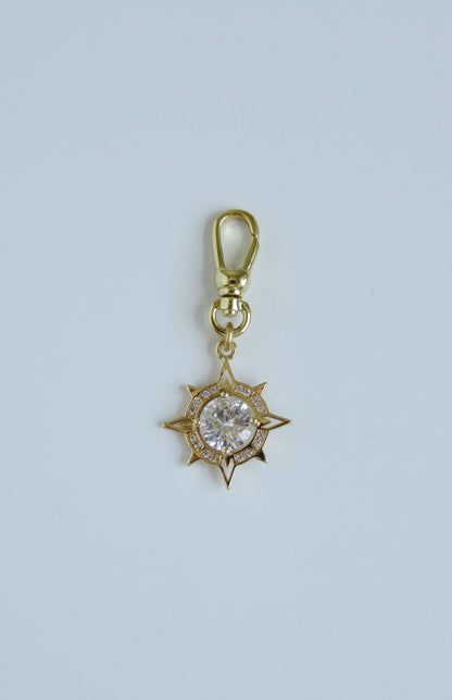 Diamond Compass Charm with Clasp