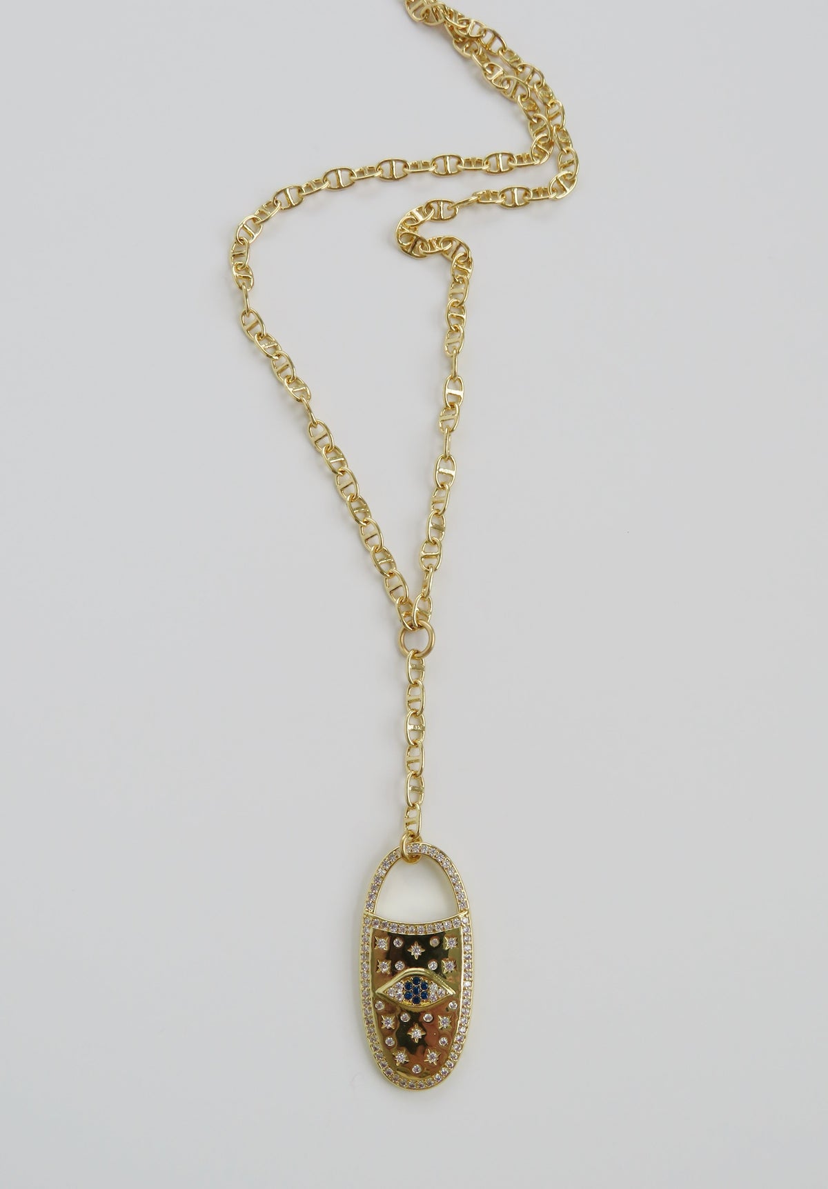 Oval Evil Eye Protection Necklace