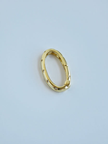 Diamond Push In Connector Charm Clasp