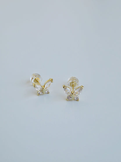 Diamond Butterfly Earrings