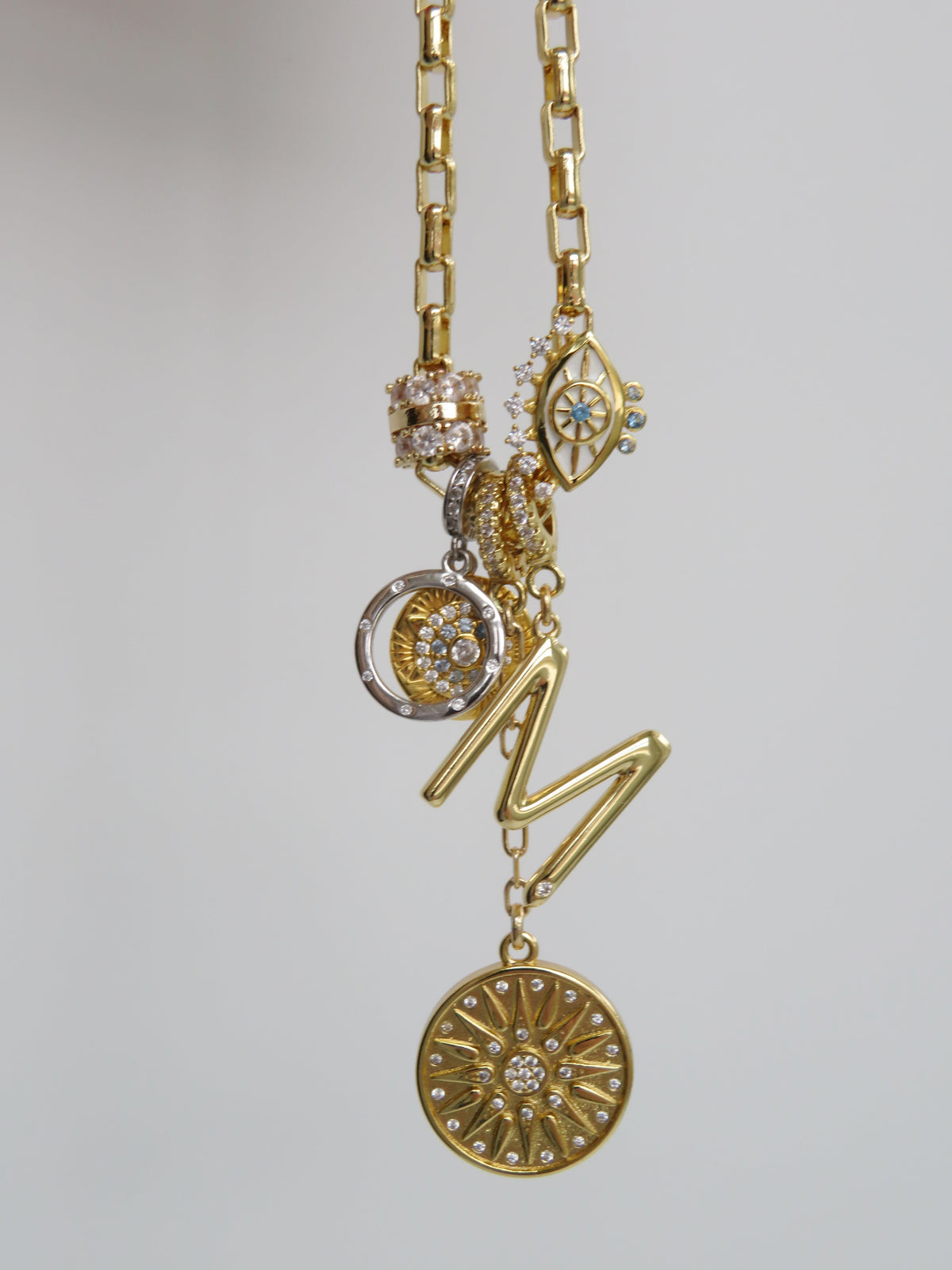 Celestial Protection Monogram Charm Necklace