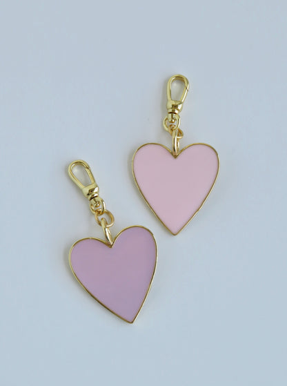 Enamel Heart Pendant on Swivel Clasp