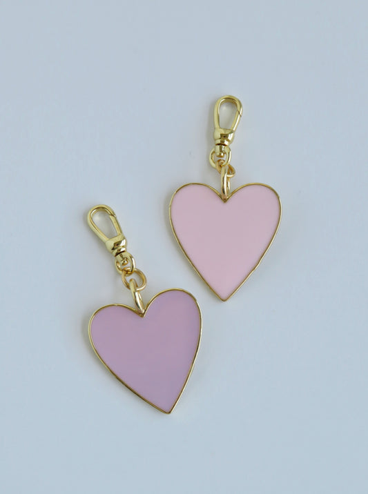 Enamel Heart Pendant on Swivel Clasp