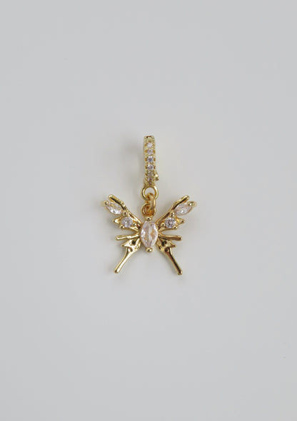 Butterfly & Bee Charm on Diamond Clasp