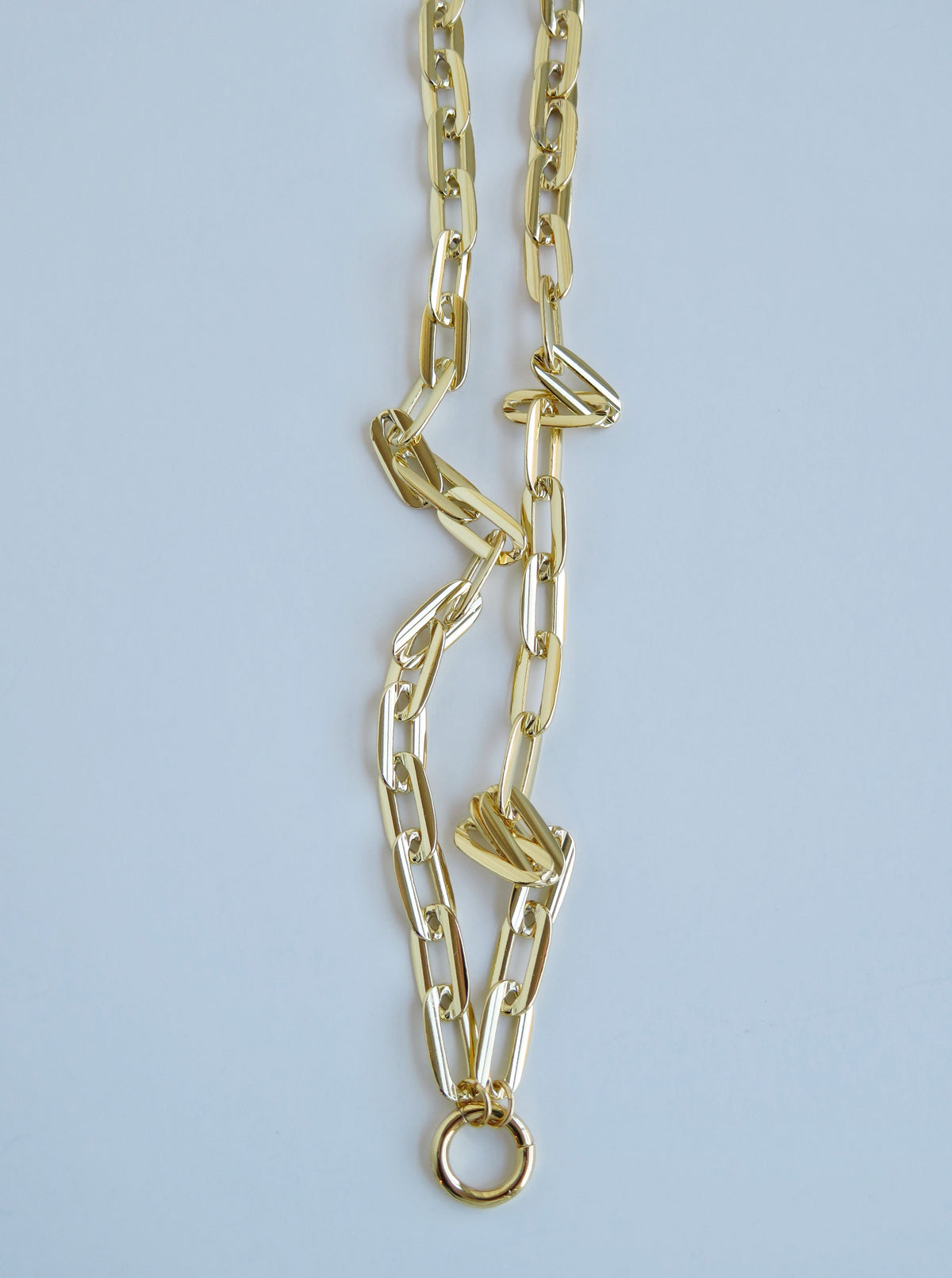Elliptical Charm Holder Necklace - Clicker Clasp