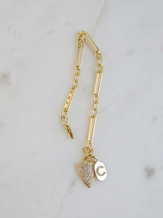 Guard Your Energy Initial Bracelet