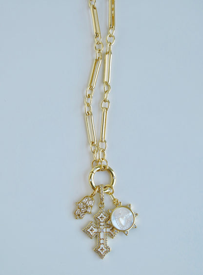 Love. Protection & Blessings of Goodness Charm Cluster Necklace