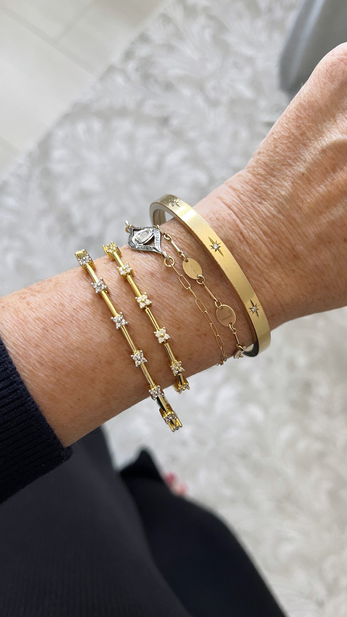 Davina Studded Diamond Bracelets