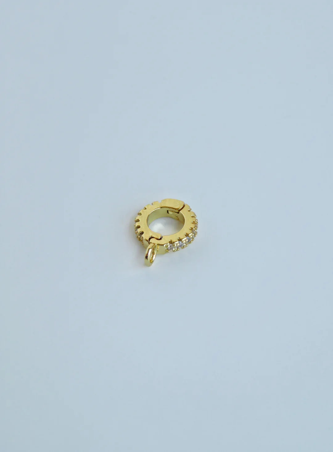 Slender Initial with Diamond - Clasp Charm