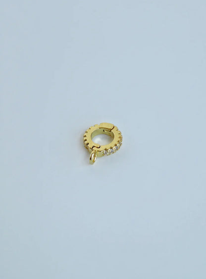 Slender Initial with Diamond - Clasp Charm