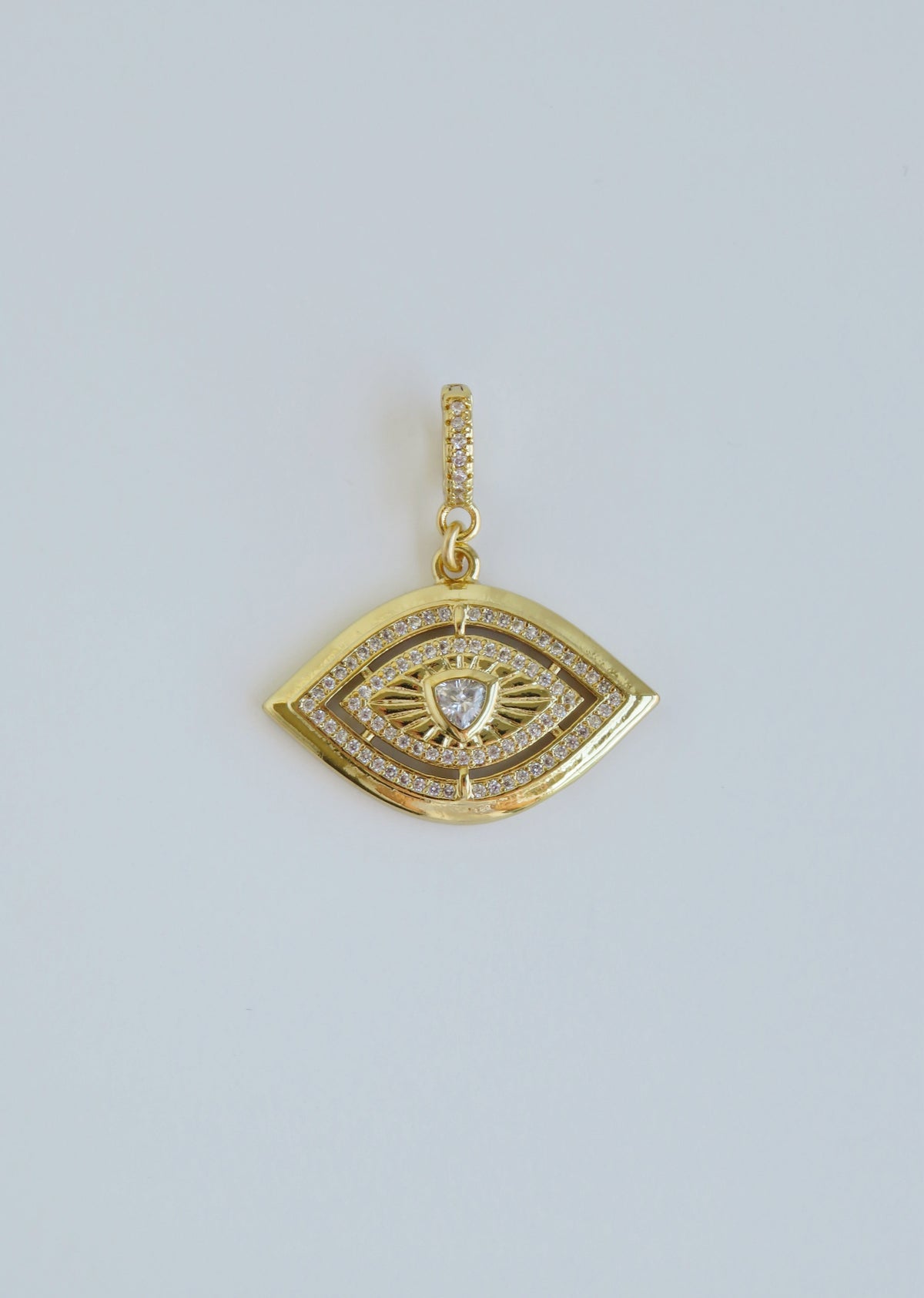 Elegant Diamond Eye Charm on Clasp