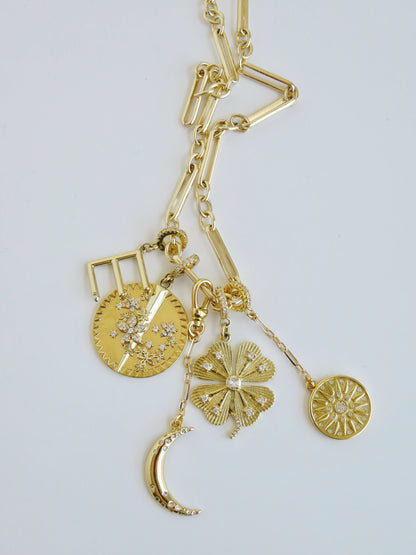 Celestial Hinged Clasp Chain Charms