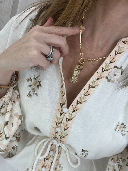 Love & Divine Guidance Charm Cluster Necklace - Sanxenxo Link