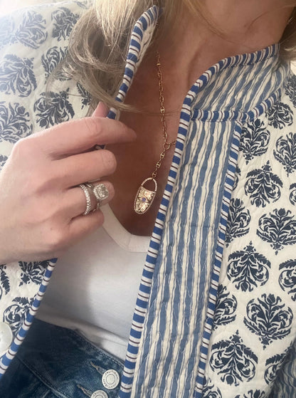 Oval Evil Eye Protection Necklace