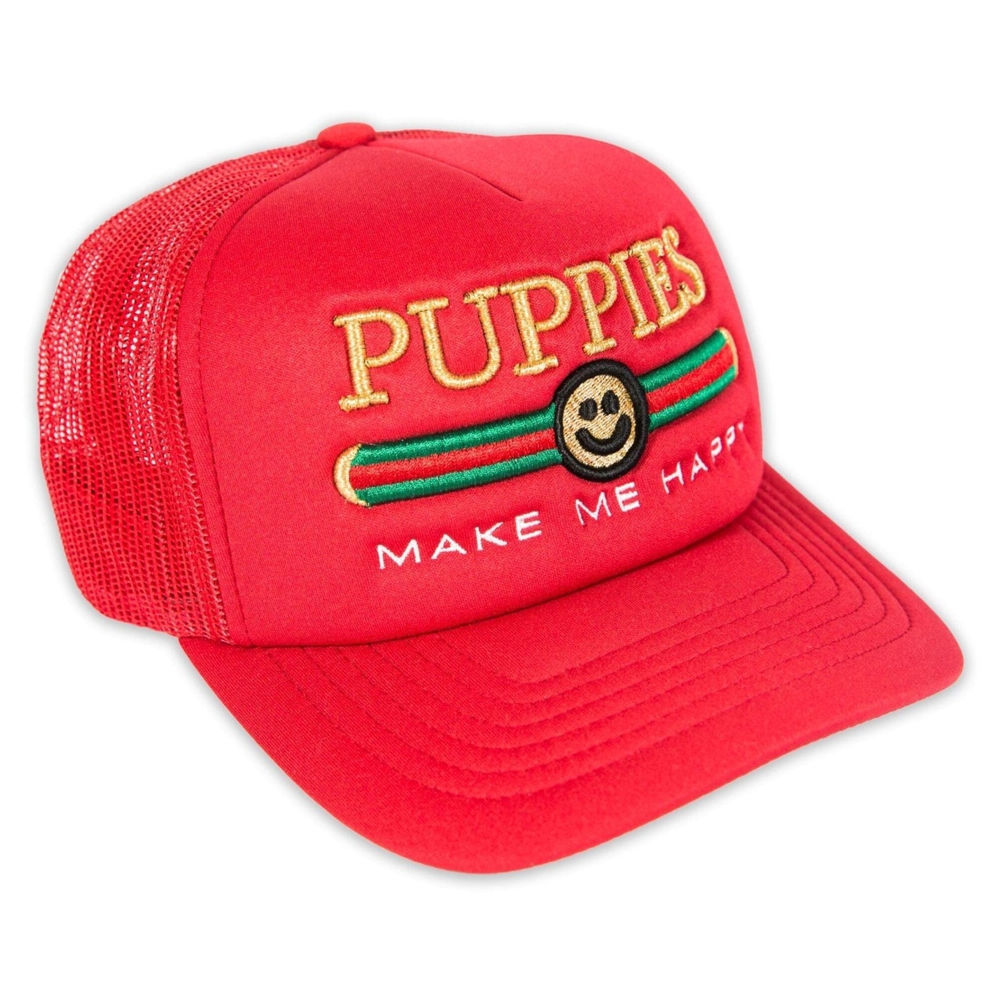 Pup Lux Metallic Gold Puff Embroidery | Trucker Cap