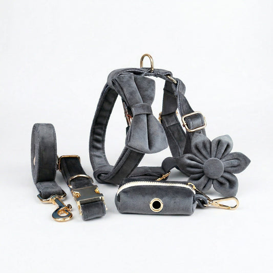 Dark Grey Velvet Set