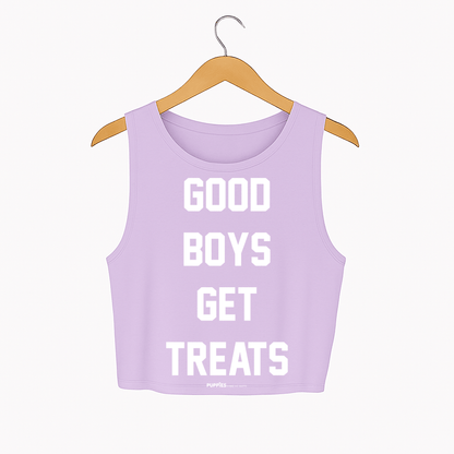 Good Boys Get Treats Crop Tank | Gift for Dog Moms | Made in USA