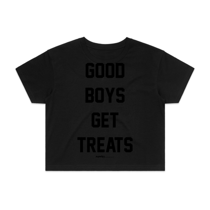 Good Boys Get Treats Crop Tee | Gift for Dog Moms & Dog Lovers | Made in USA