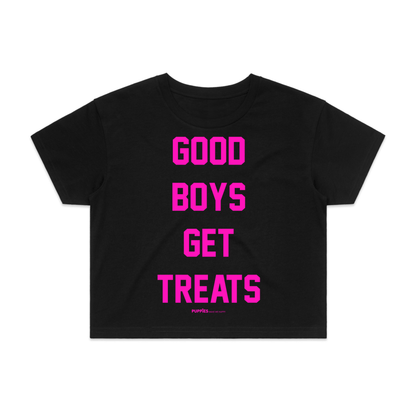 Good Boys Get Treats Crop Tee | Gift for Dog Moms & Dog Lovers | Made in USA