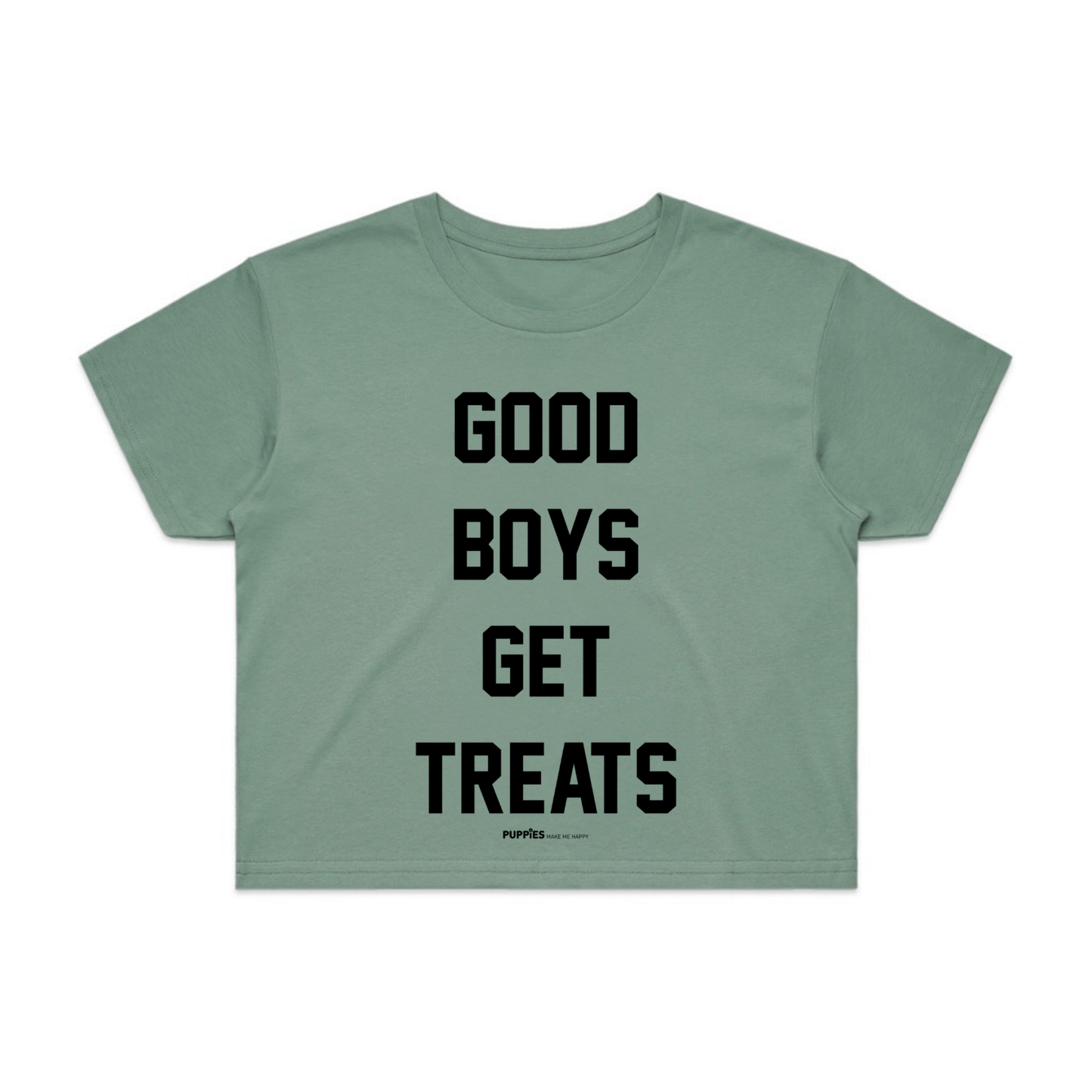 Good Boys Get Treats Crop Tee | Gift for Dog Moms & Dog Lovers | Made in USA